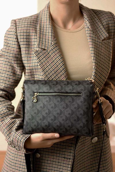 Cacharel Paris Women's 3 Compartment Long Cross Strap Shoulder & Hand Bag