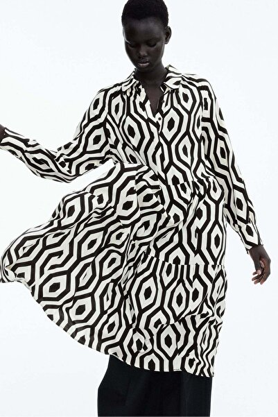 H&M فستان قميص فيسكوز