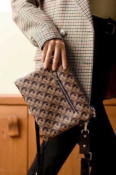 Cacharel Paris Women's 3 Compartment Long Cross Strap Shoulder & Hand Bag