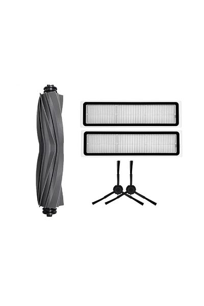 Asgard Grup Dreame D10S / D10S Pro Robot Vacuum Cleaner Compatible Main Brush 2Pcs Filter and 2Pcs Black 3 Arm Y