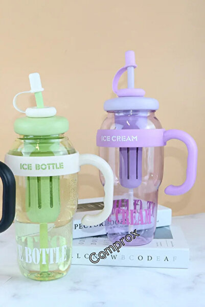 Comprox Ice Cream Detox Water Bottle – 1300ml Bpa Free Big Mug Ice Bottle
