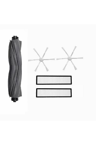 Asgard Grup Dreame D10S / D10S Pro Robot Vacuum Cleaner Compatible Main Brush 2 Pieces Filter and 2 Pieces White 6 Arms Y
