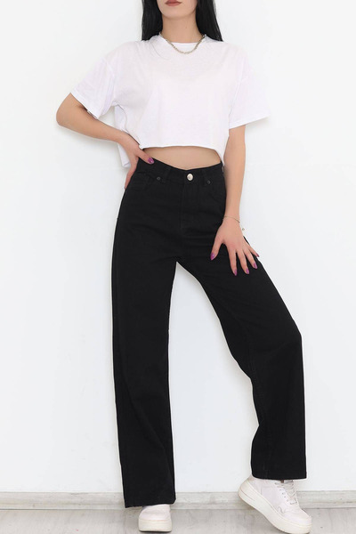 mooishan Lya Hsn Kot My Liza Fashion Nova Lycra Pantaloni Palazzo negri largi...