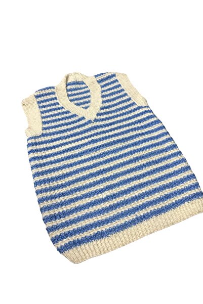 Arwen EL ÖRGÜSÜ MAVİ BEBEK SÜVETER