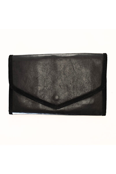 Atelier Nui منظم مجوهرات وحقيبة إكسسوارات للسفر من الجلد الطبيعي باللون الأسود