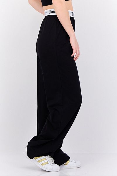 Juicy Couture بنطلون نسائي بقصّة عادية وواسعة الساق، أسود