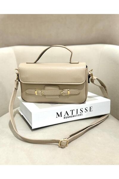 Moda Sekiz Women's Mink Magnet Closure Belt Detailed Daily Crossbody and Shou...