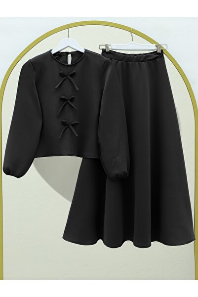 HİJABAYA Σετ κατάδυσης με λεπτομέρεια φιόγκου στο μπροστινό μέρος και φούστα