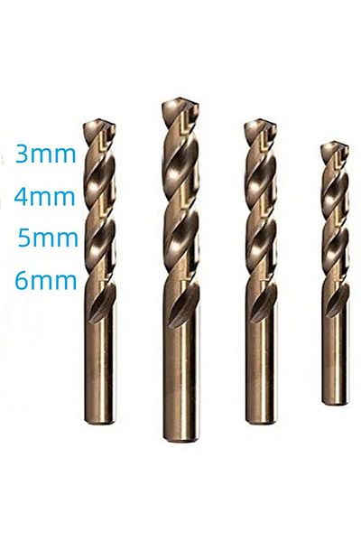 Choice 4pcs Hss M35 Cobalt Coated Twist Drill Bit Set Core For Wood Metal Hole Cutter Stainless Steel Wood
