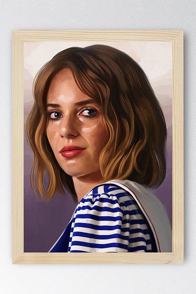 Saturn Stranger Things Robin Framed Painting - Tv Series Poster Painting