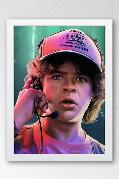 Saturn Stranger Things Dustin Pictură înrămată - Poster de televiziune