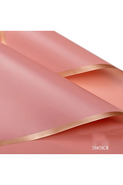 Choice 08 5pcs/pack Flower Wrapping Paper Golden Border Rose Korean Style Half Transparent Gift Packing Flo