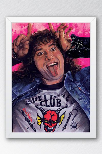 Saturn Stranger Things Eddie Munson Πίνακας με κορνίζα - Πίνακας αφίσας της τηλεοπτικής σειράς