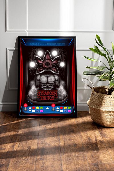 Saturn Stranger Things Pictură înrămată - Poster de serie