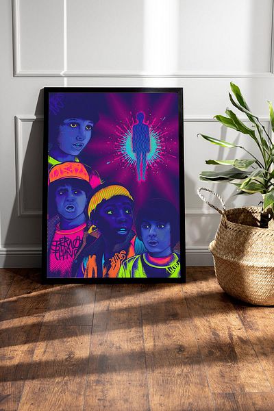 Saturn Stranger Things Pictură înrămată - Poster de serie