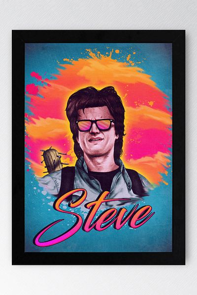 Saturn Stranger Things Steve Pictură înrămată - Pictură poster de serie