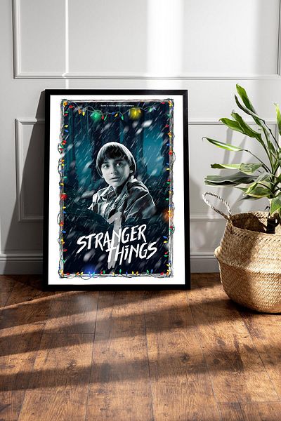 Saturn Stranger Things Pictură înrămată - Pictură poster pentru seria sezonul 1