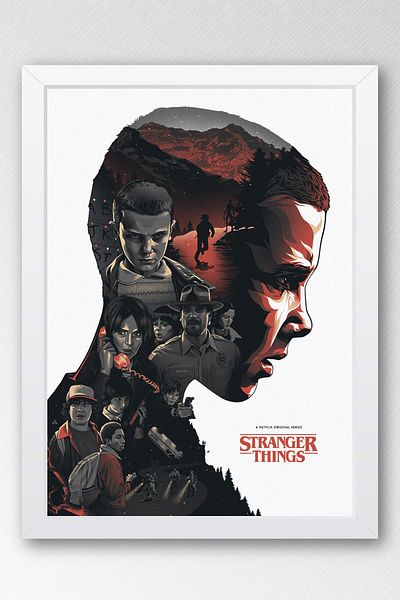 Saturn Πίνακας με κορνίζα Stranger Things - Πίνακας αφίσας της τηλεοπτικής σειράς