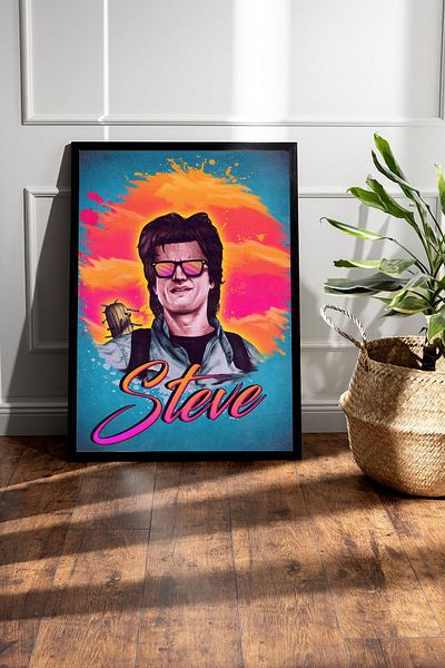 Saturn Stranger Things Steve Pictură înrămată - Pictură poster de serie