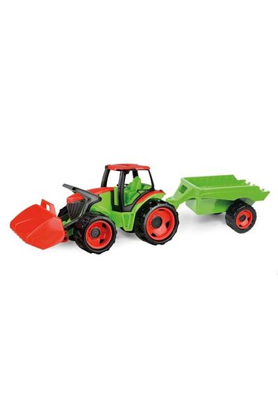 LENA Lena plastic tractor with trailer Giant green 108 cm