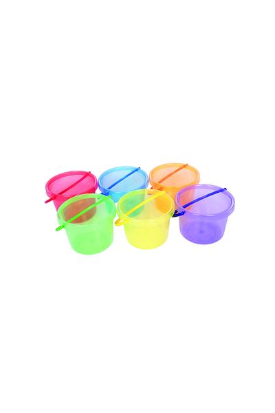 TickiT Set of 6 colored translucent buckets for sensory activities