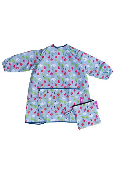 Tidy Tot Long bib with pocket - Colorful trees