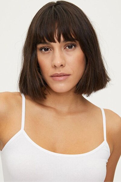 Bross Lycra Rope Strap 3-Piece White Women's Undershirt 1246