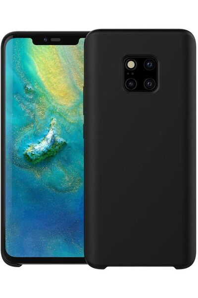 AWH غطاء سيليكون سائل لهاتف هواوي ميت 20 برو (أسود)