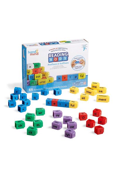 Hand2Mind Reading Rods® Cubes - Prefixes & Suffixes