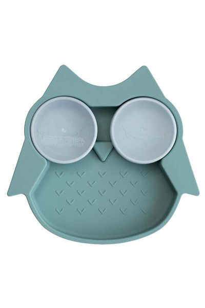 Tidy Tot Silicone diversification plate - Owl
