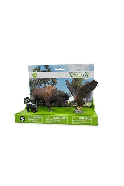 Collecta Set of 3 hand-painted North American figurines 84223