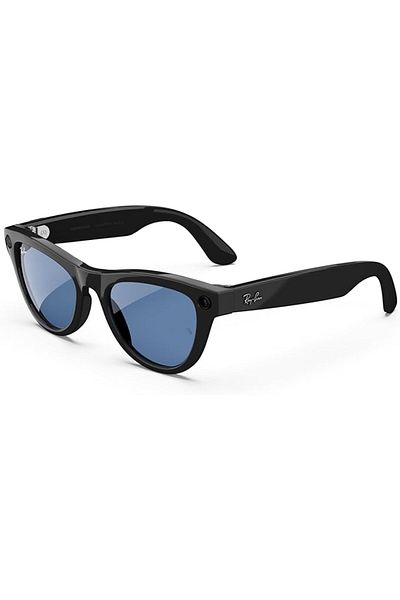 Ray-Ban | META SKYLER Frame Shiny Black I Lenses Clear/Cerulean Blue Transitions®