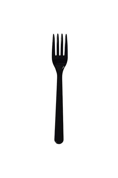 BKR Luxury Black 100 Pieces Plastic Fork