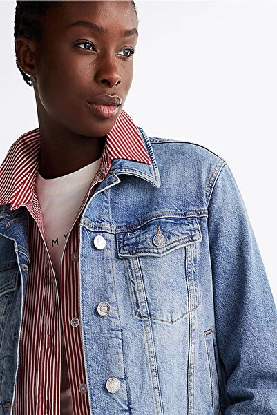 Tommy Hilfiger Tommy Jeans CLASSIC TRUCKER JACKET AI8113 Női kék dzseki DW0DW198581AB