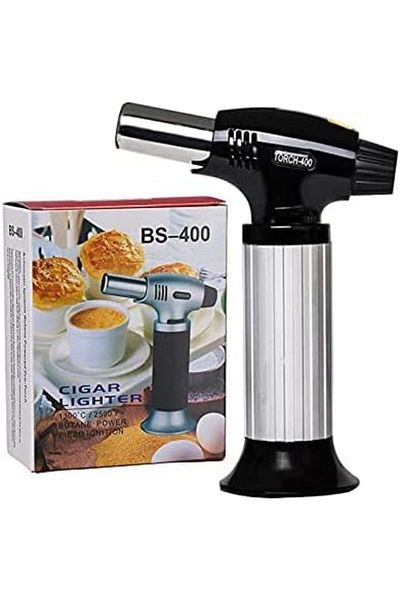 AWH Butane Torch, Refillable Culinary Blow Torch w/ Adjustable Flame for Cooking, BBQ, Crème Brûlée