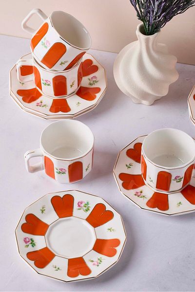 Perotti Novice 6-Person 12-Piece Porcelain Coffee Set