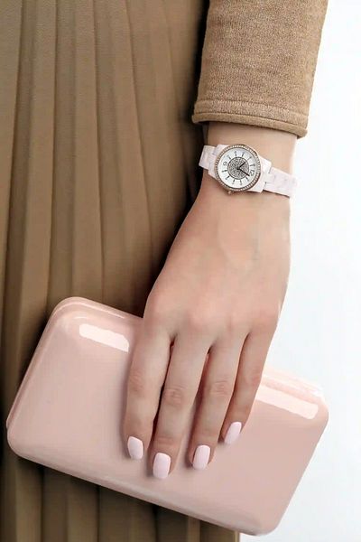 Michael Kors MK6622 Woman Ceramic Steel Watch, Pink - MK6622