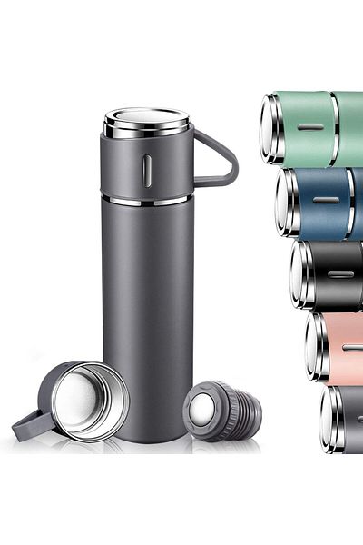 AWH Stainless Steel Thermos Flask - Leak-Proof, Insulated Bottle for Hot & Cold Drinks