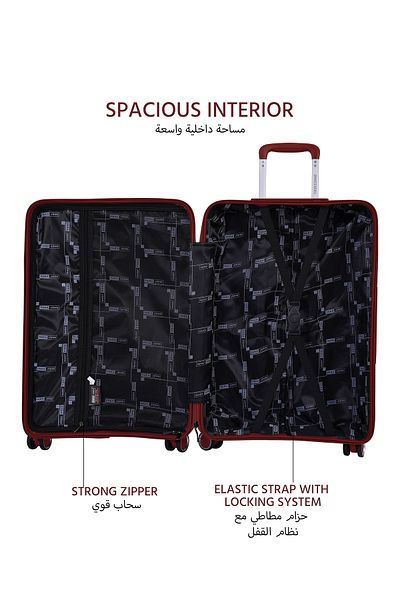 PARAJOHN New EDGE Series 3PCS Polypropylene Luggage Set-RED