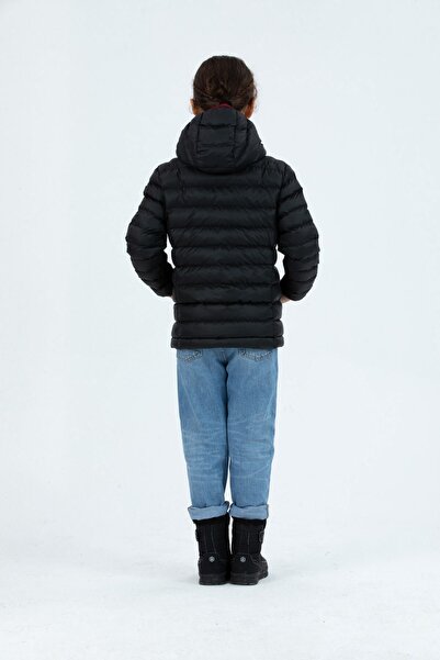 G-FOX SHORT FIXED HOODED PADDED GIRL'S PUFFED COAT 7093K