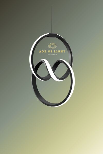 Age of Light İMZA MODEL AVİZE SİYAH KASA LEDLİ AVİZE ULTRA AYDINLATMALI