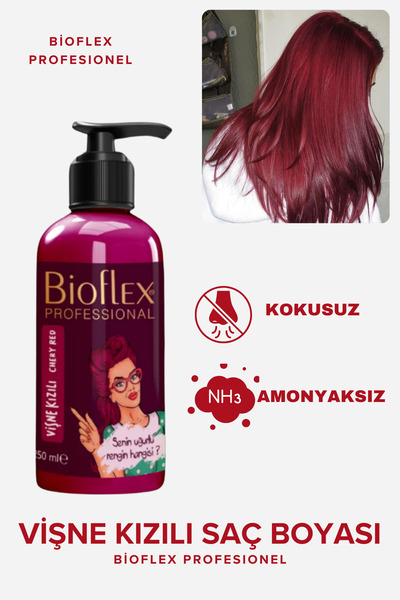Bioflex Naturel Hair Color Vişne Kızılı 250 Ml