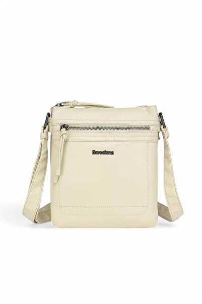 21Kbarcelona Bež ženski logo detaljan Sa ukrštenim bretelama Torba BRC-1876