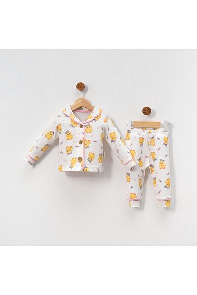Lolons Chick Printed Baby Girl Pajama Set