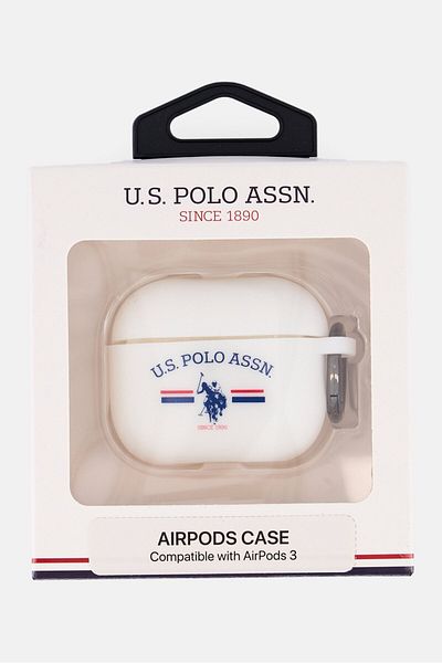 U.S. Polo Assn. Horses Flag Case For Airpods 3 Case, White