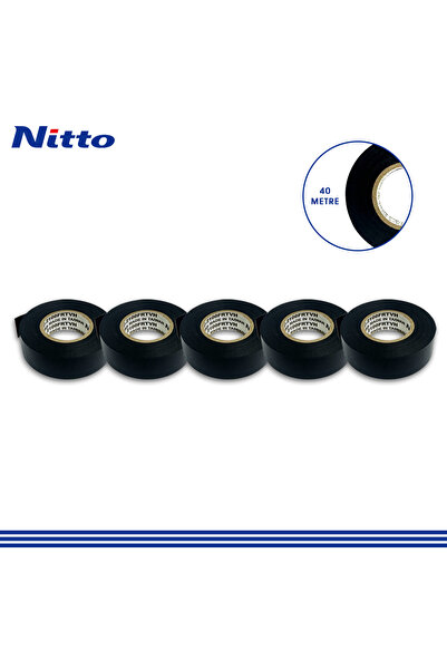 NITTO 40 Metre İzole Elektrik Bandı 5 Adet Set 19mmx40m