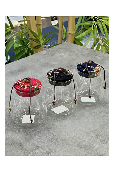 ACAR Navy Blue Borosilicate Retro Jar - 350 ml