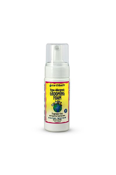 Earthbath Hypo-allergenic Grooming Foam For Cats, 4 Oz Pack Of 2