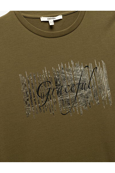 Koton Printed Short Sleeve Crew Neck Women's T-Shirt