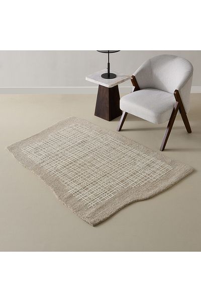 erorex Kasbah Agate Shaped Handtufted Woollen Rug - 120x170 cm